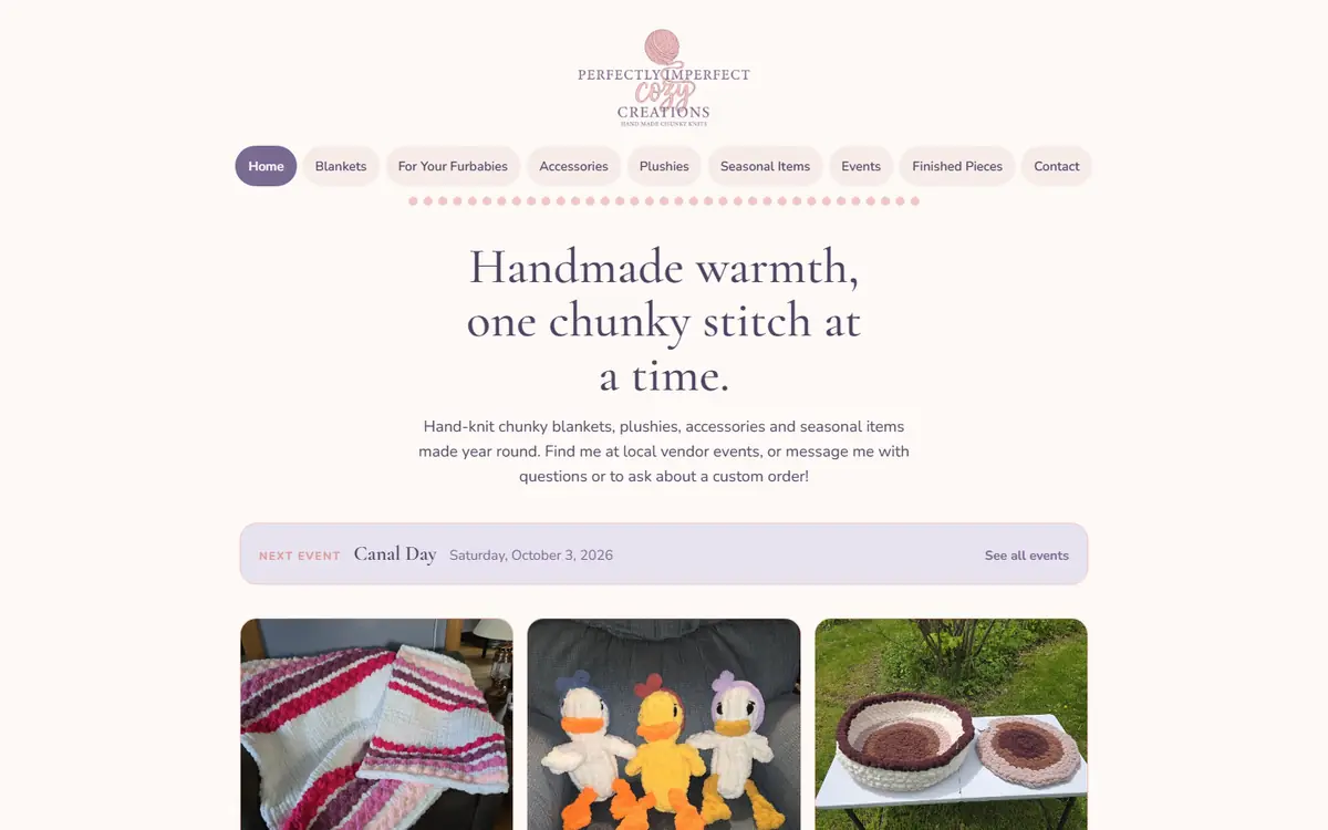 Perfectly Imperfect Cozy Creations